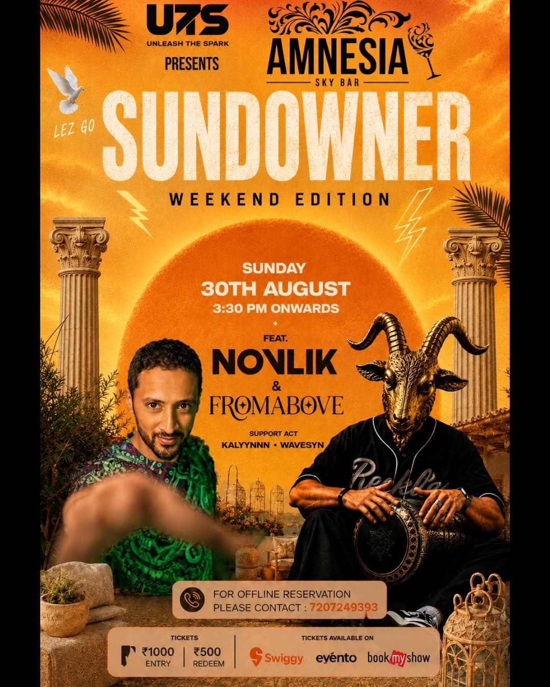 Sunday Sundowner with Novlik at Amnesia Sky Bar