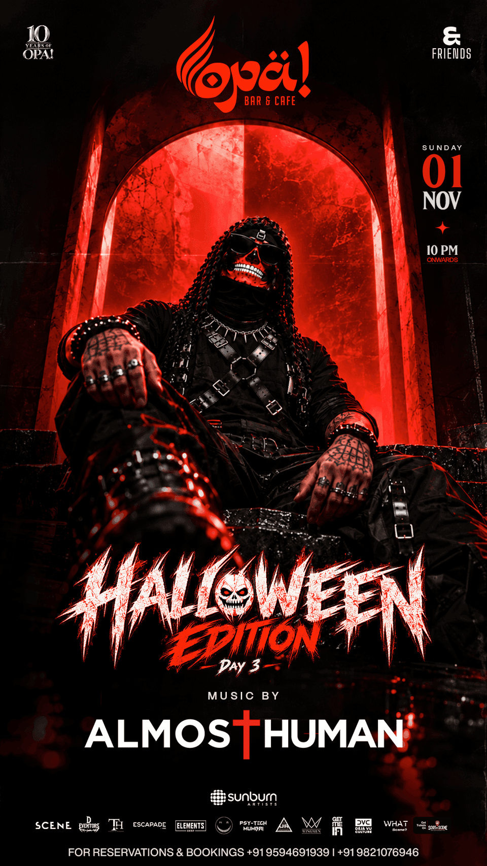 Almost Human (Halloween Day 3) at Opa! Bar & Cafe